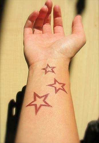 MANGOIT Temporary Tattoo Kit, Freckles Tattoo, Semi-permanent Tattoo Set, 2 Bottles Fruit Gel/Ink with 54 PCS Self-adhesive Tattoo Stencils(Black&Red)