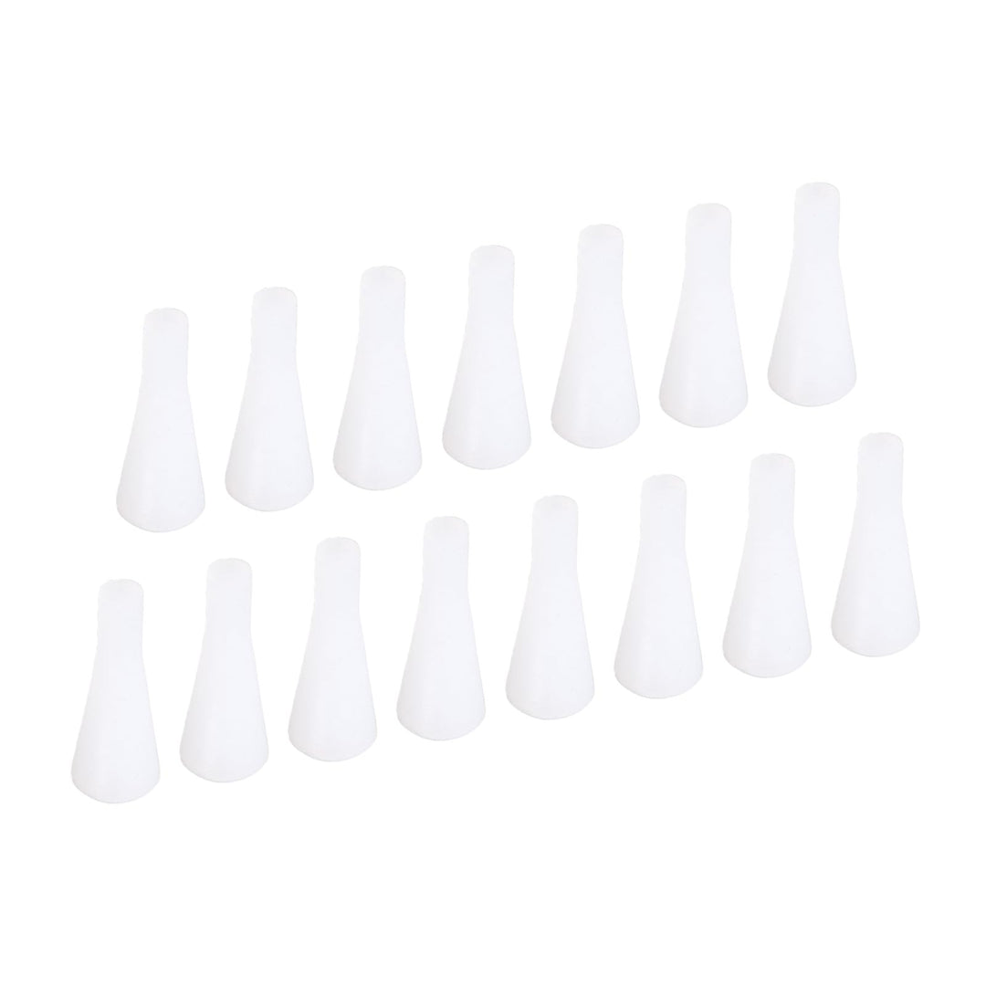 15Pcs Silicone Rubber Stoppers, Tapered Plugs with High-Temperature Resistance | Protect Hole, Great for Lab Industry (White, 5/32-Inch to 5/16-Inch)