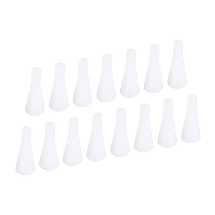 15Pcs Silicone Rubber Stoppers, Tapered Plugs with High-Temperature Resistance | Protect Hole, Great for Lab Industry (White, 5/32-Inch to 5/16-Inch)