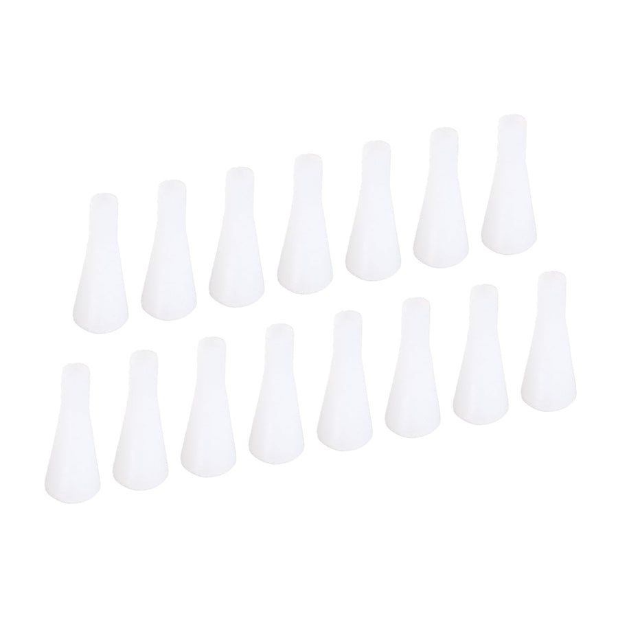 15Pcs Silicone Rubber Stoppers, Tapered Plugs with High-Temperature Resistance | Protect Hole, Great for Lab Industry (White, 5/32-Inch to 5/16-Inch)