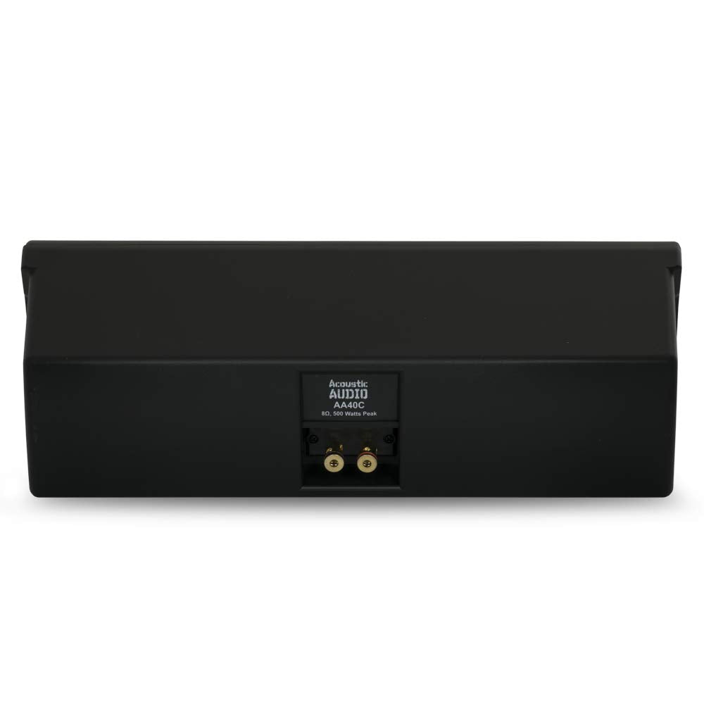 Acoustic Audio AA40CB Indoor Center 3 Way Speaker 500 Watts Black Bookshelf, 4-Inch