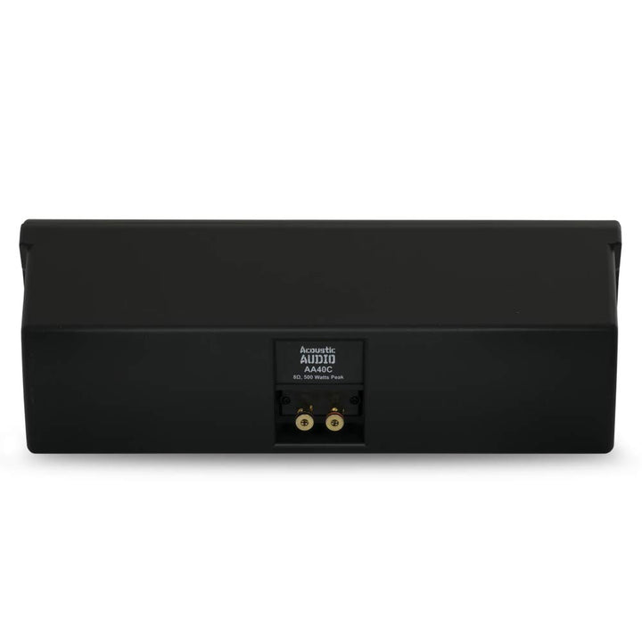 Acoustic Audio AA40CB Indoor Center 3 Way Speaker 500 Watts Black Bookshelf, 4-Inch