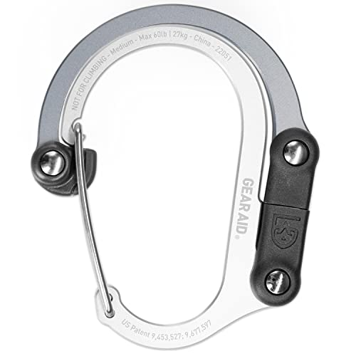 HEROCLIP Carabiner Clip and Hook (Medium) for Camping, Backpack, and Garage