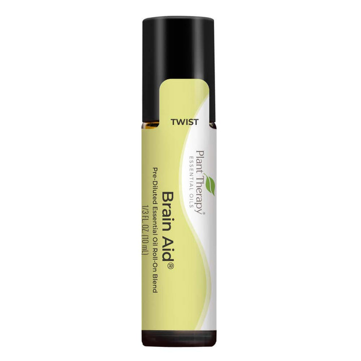 Brain Aid Essential Oil Blend for Focus & Attention 100% Pure, Pre-Diluted, Natural Aromatherapy, Therapeutic Grade 10 mL (1/3 oz)