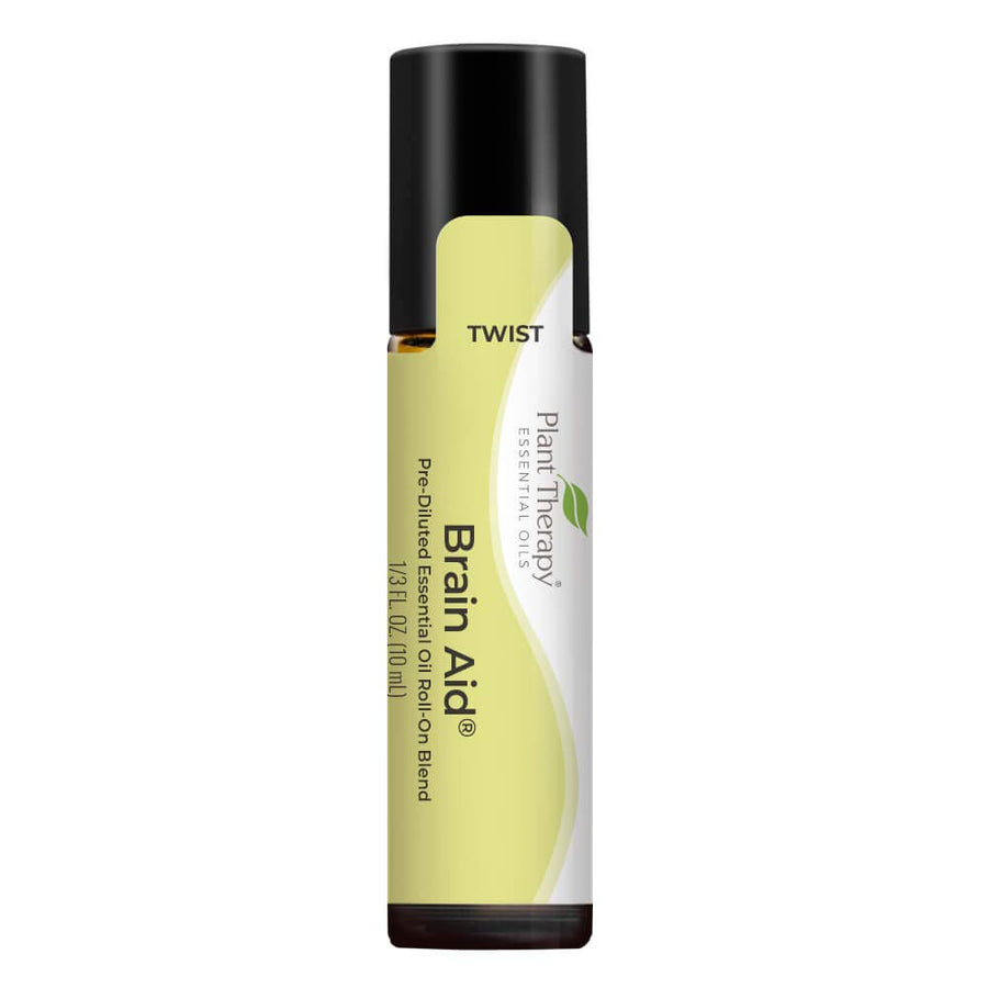 Brain Aid Essential Oil Blend for Focus & Attention 100% Pure, Pre-Diluted, Natural Aromatherapy, Therapeutic Grade 10 mL (1/3 oz)