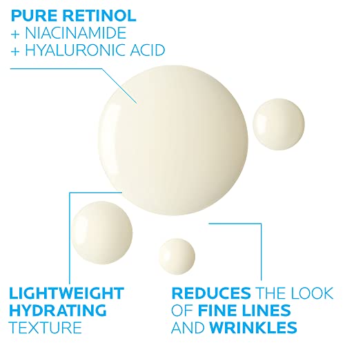 Pure Retinol Face Serum with Vitamin B3. Anti Aging Face Serum for Lines, Wrinkles & Premature Sun Damage to Resurface & Hydrate. Suitable for Sensitive Skin, 1.0 Fl. Oz