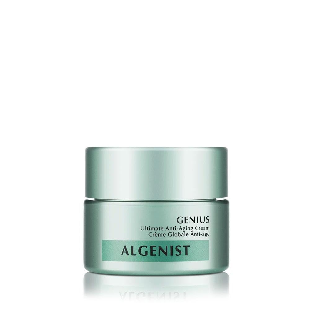 Algenist GENIUS Ultimate Anti-Aging Cream, Travel Size - Vegan Firming & Smoothing Moisturizer with Alguronic Acid & Microalgae Oil - Non-Comedogenic & Hypoallergenic Skincare (15ml / 0.5oz)