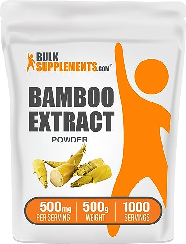 .com Bamboo Extract Powder - Silica Supplements, Bamboo Powder - Bamboo Supplement, Herbal & Gluten Free, 500mg per Serving, 500g (1.1 lbs) (Pack of 1)