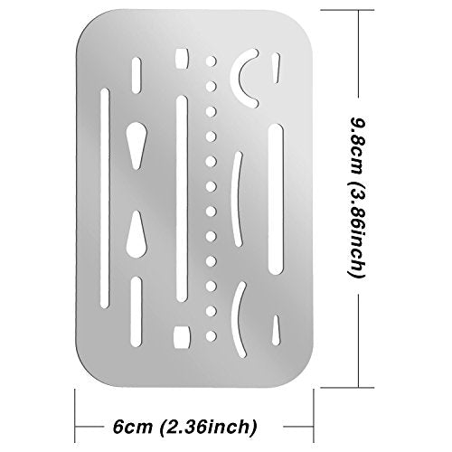 3 Pieces Eraser Shield Eraser Template Drafting Metal Erasing Shield Stainless Steel for Drawing Drafting Tool Artists