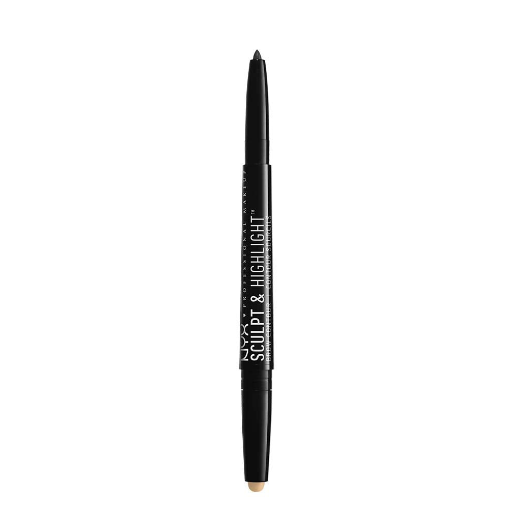 PROFESSIONAL MAKEUP Sculpt & Highlight Brow Contour, Eyebrow Pencil, Black Golden