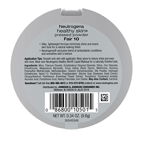 Healthy Skin Pressed Makeup Powder Compact with Antioxidants & Pro Vitamin B5, Fair 10,.34 oz, Pack of 2