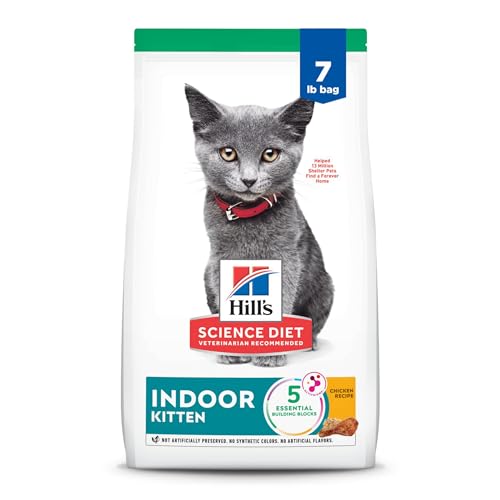 Indoor, Kitten, Easy Litter Box Cleanup, Dry Cat Food, Chicken Recipe, 7 lb Bag