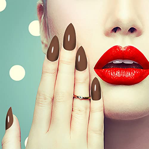 20 Sheets Dark Solid Color Series Nail Polish Strips Stickers with Nail File Self-Adhesive Punk Rock Gel Nail Strips Full Nail Wraps for Women Nails Art