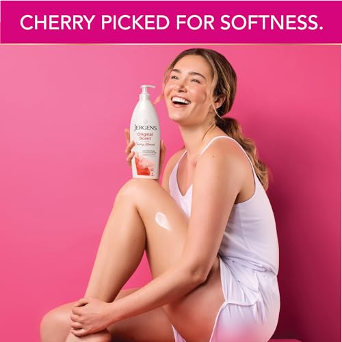 Original Scent Dry Skin Moisturizer, Body and Hand Lotion, for Long Lasting Skin Hydration, 21 Ounce, with HYDRALUCENCE blend and Cherry Almond Essence
