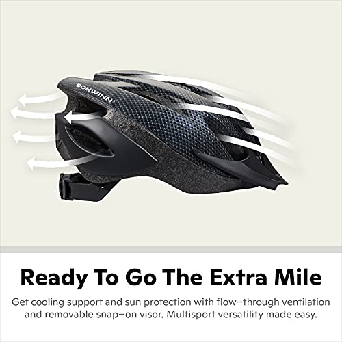 Thrasher Bike Helmet for Adult Men Women Age 14+ with Suggested Fit 58-62cm, Lightweight with Adjustable Side and Chin Strap, No Light, Carbon