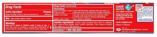 Kids Cavity Protection Bubble Fruit Fluoride Toothpaste 4.6oz - Pack of 4