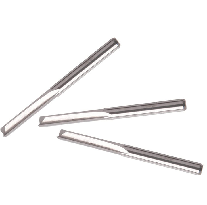Yakamoz 10Pcs 1/8 Shank Straight Router Bit Set Flush Trim CNC End Mill Router Bits 2 Flute Straight Slot Milling Cutter Woodworking Tool