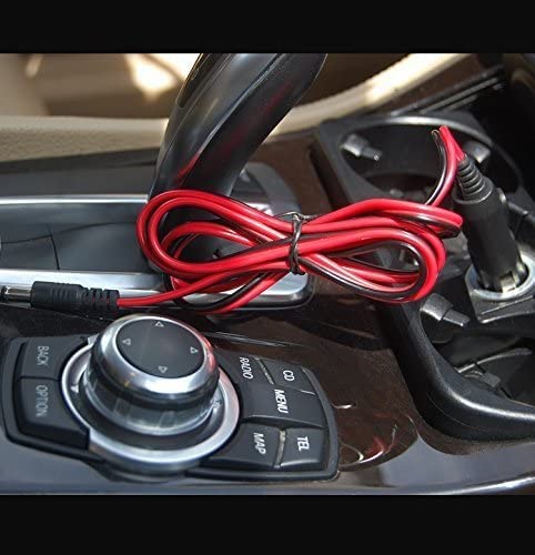 6.56FT DC Car Charger Power Supply Cable,12-24V DC Car Charger Auto Power Supply Cable,Cigarette Lighter Male Plug to DC 5.5mm x 2.1mm Connector Extension Cord, with 4.0mm x1.7 mm DC Connector Plug