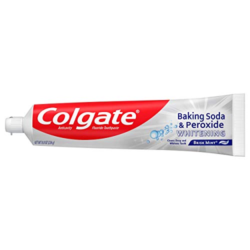 Baking Soda and Peroxide Whitening Bubbles Toothpaste, Brisk Mint, 8 Ounce