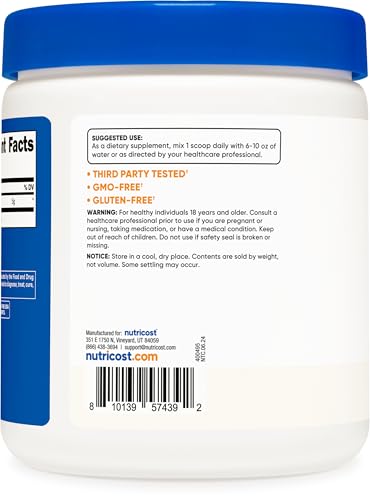 L-Arginine (250 Grams) - Pure L-Arginine Powder - 5000mg Per Serving; 50 Servings