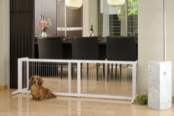 Freestanding Pet Gate, Large, Origami White