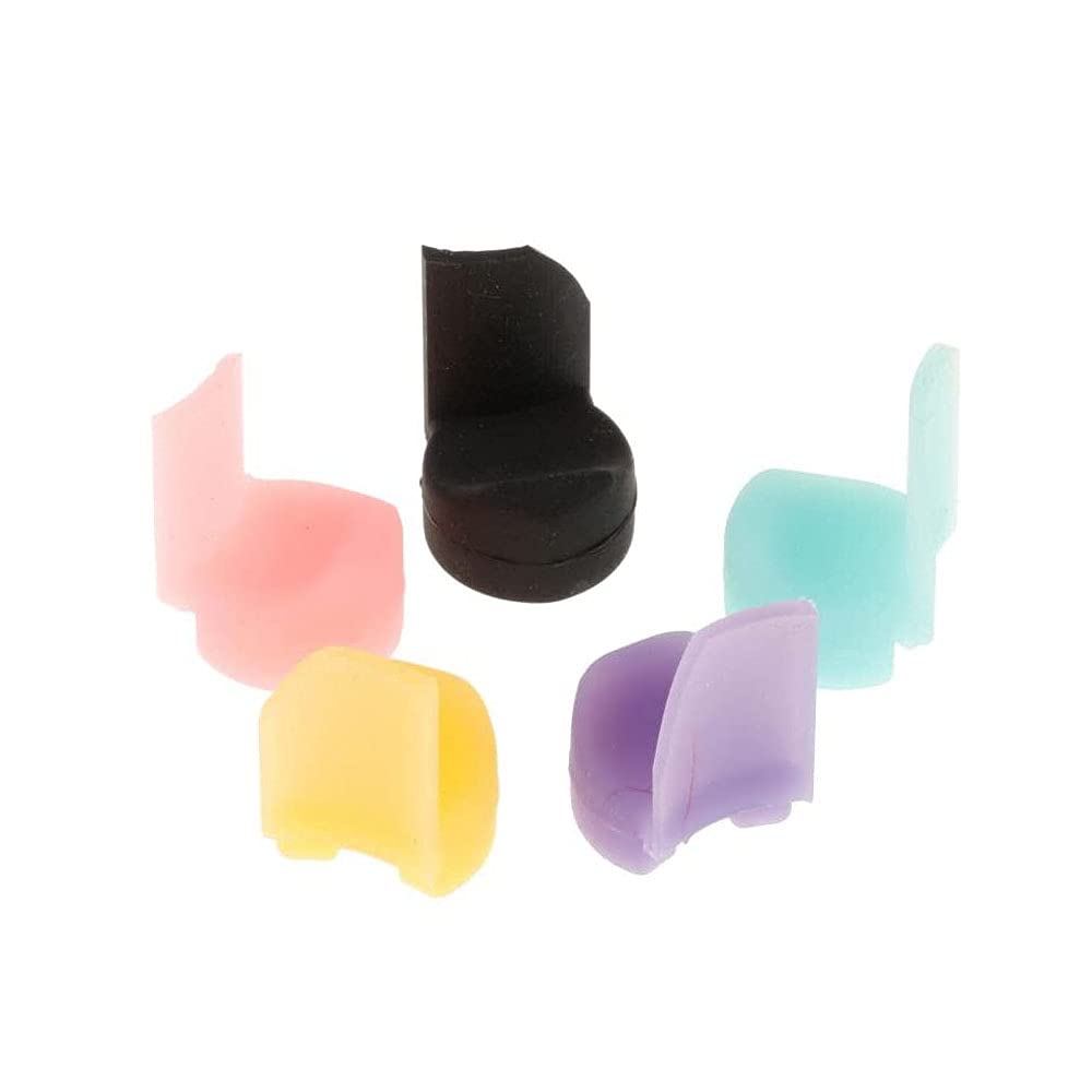 Pack of 5 Soft Silicone Clarinet Oboe Thumb Rest Cushion Thumb Protector for Woodwind Instrument 5 Colors