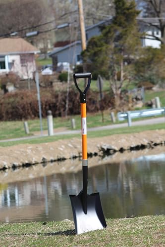 Ashman Heavy-Duty Transfer Shovel (1-Pack) with 41-Inch long Durable Handle and Blade- Ideal for Construction, Landscaping, Gardening, and Snow Removal- Durable, Rust-Resistant, and Multipurpose Scoop
