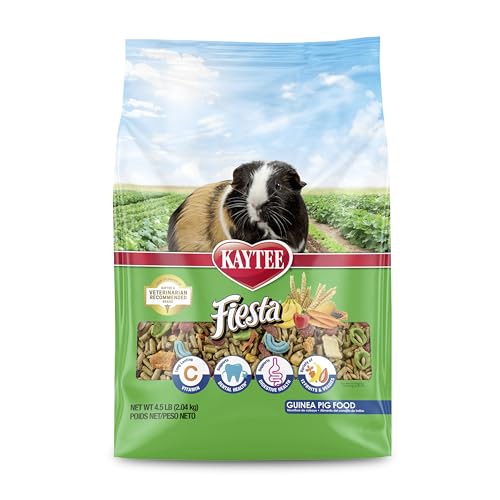 Fiesta Guinea Pig Food, Nutritious and Fun Blend, Supports Dental Health and Digestion, 4.5 pounds