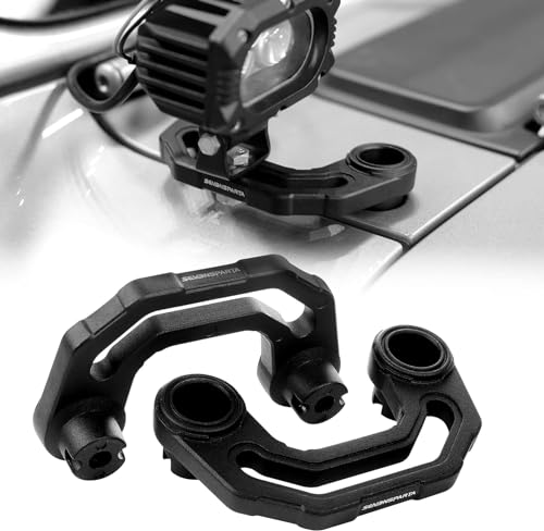 Seven Sparta 1 Pair Light Mounting Brackets for 2018-2023 Jeep Wrangler JL/JLU 2020 2021 2022 2023 Gladiator JT A-Pillar Windshield Light Mount Easy to Install