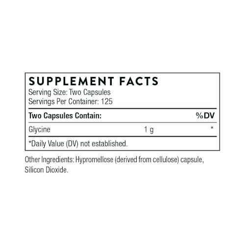 Glycine - Amino Acid Support for Relaxation, Detoxification, and Muscle Function* - 250 Capsules
