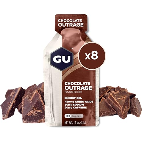 Energy Original Sports Nutrition Energy Gel, Vegan, Gluten-Free, Kosher, and Dairy-Free On-the-Go Energy for Any Workout, 8-Count, Chocolate Outrage