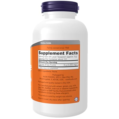 Supplements, Glycine Pure Powder, Promotes Restful Sleep*, Neurotransmitter Support*, 1-Pound