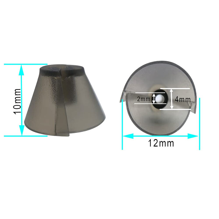 Smokey Hearing Aid Tulip Domes Ear tips for ReSound Sure Fit Style RIC RITE and Open Fit BTE Hearing Amplifier with Cleaning tools Brush Cleaner and Carry Case
