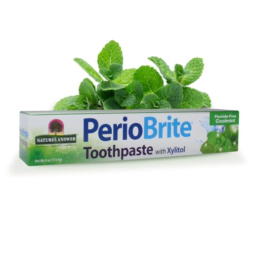 Nature's Answer Periobrite Toothpaste, 4 Ounce | Whitens Teeth | Freshens Breath | Removes Plaque | Minimizes Dry Mouth