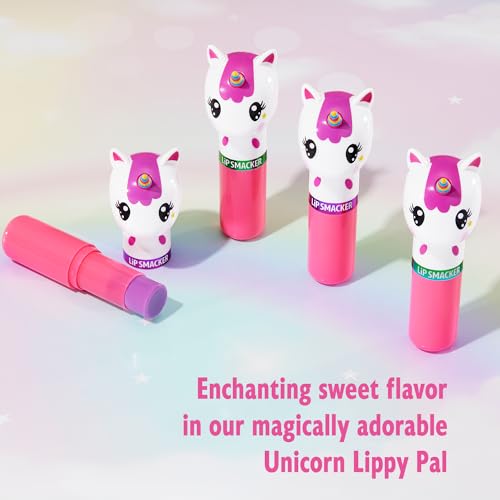 Lippy Pals Unicorn, Flavored Moisturizing & Smoothing Soft Shine Lip Balm, Hydrating & Protecting Fun Tasty Flavors, Cruelty-Free & Vegan - Unicorn Magic