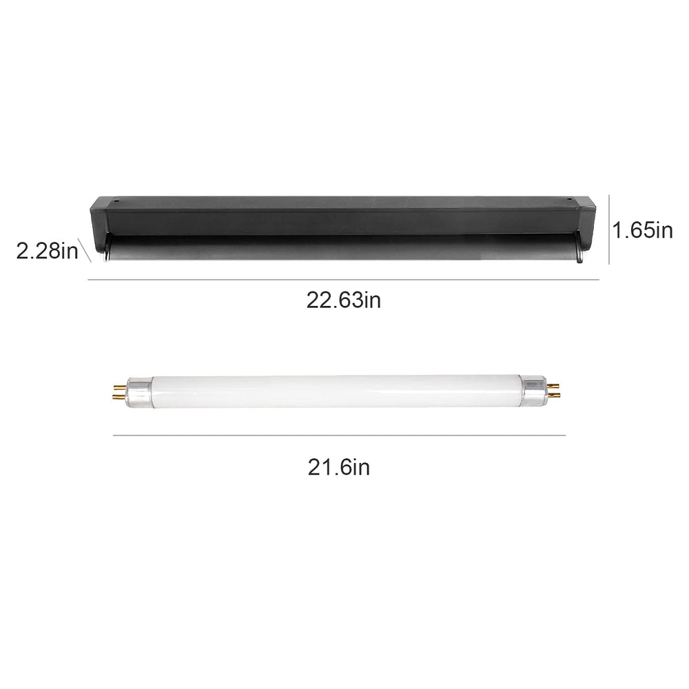 T5 HO UVB Lighting Combo Kit, Terrarium Hood Comes with Desert 10.0 UVB T5 Lamp (24W)