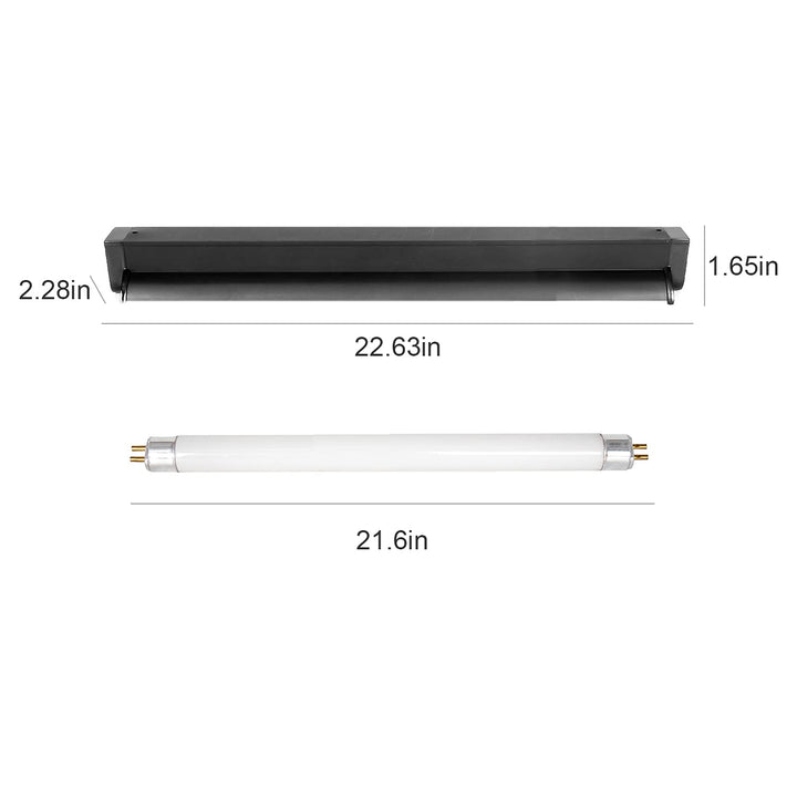 T5 HO UVB Lighting Combo Kit, Terrarium Hood Comes with Desert 10.0 UVB T5 Lamp (24W)