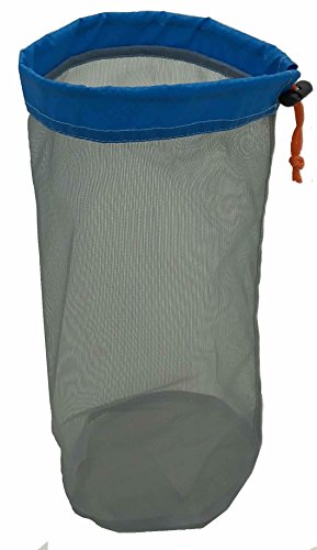 Stuff Sack Set of 3 Lightweight Nylon Mesh Drawstring Storage Bag for Travelling Hiking