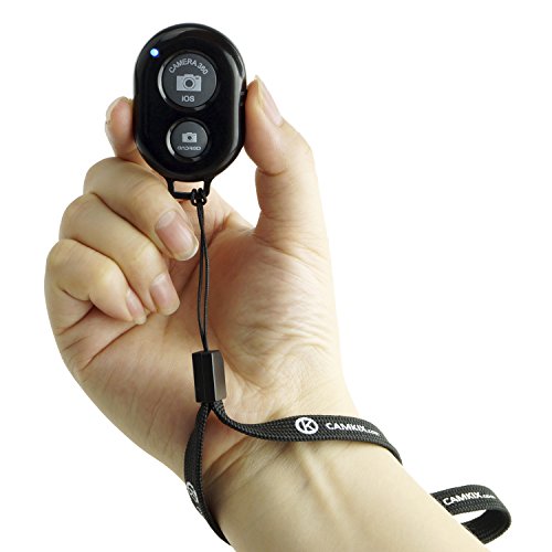 Wireless Bluetooth Camera Shutter Remote Control Clicker for Smartphones - Create Amazing Photos and Selfies - Compatible with All iOS and Android Devices with Bluetooth/Including Wrist Strap
