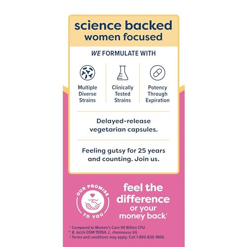 Women's Probiotic Capsules, Supports pH Balance for Women, Vaginal, Urinary, Digestive and Immune Health, L. Rhamnosus GG, Dairy, Soy and Gluten-Free, 90 Billion CFU - 30 Ct