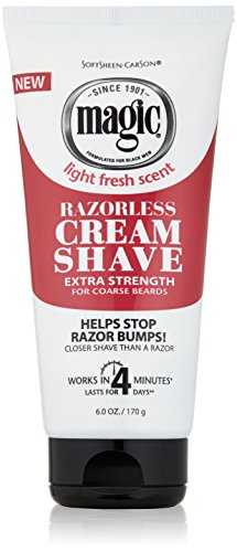 Magic Razorless Shaving Cream, Hair Removal Cream for Body Hair, Extra Strength Depilatory Cream, Works in 4 Minutes for Coarse Hair, 6 oz