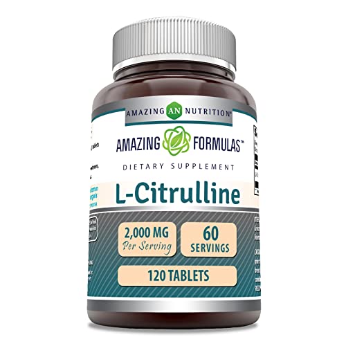 Amazing Formulas L Citrulline 2000mg Per Serving 120 Tablets Supplement | Amino Acid Supplement for Men & Women | Non-GMO | Gluten Free | Made in USA