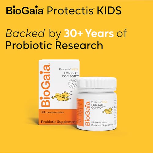 Protectis Kids | Probiotic for Ages 3+ | Eases Occasional Digestive Issues & Promotes Regularity | Allergen, Dairy, Soy & Gluten Free | Backed by 30 Years of Research | 30 Day Supply