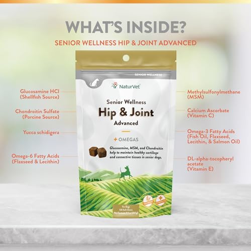 – Senior Wellness Hip & Joint Advanced Plus Omegas | Help Support Your Pet’s Healthy Hip & Joint Function | Supports Joints, Cartilage & Connective Tissues | 120 Soft Chews