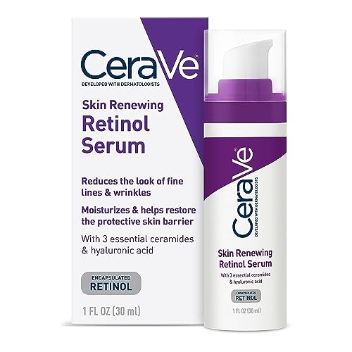 Anti Aging Retinol Serum For Face, Encapsulated Retinol With Hyaluronic Acid, Niacinamide & Ceramides, Smooths Wrinkles & Fine Lines, Gentle Skin Brightening Serum, Fragrance Free, 1 Oz
