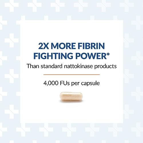, Nattovena, Pure Nattokinase Supplement, Double Strength 4,000 FUs per Capsule, 90