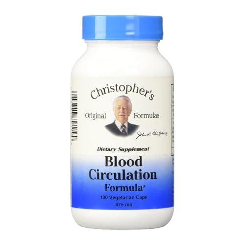 Blood Circulation Formula Capsules, Herbal Supplement for Cardiovascular & Circulatory Wellness, 100 Capsules