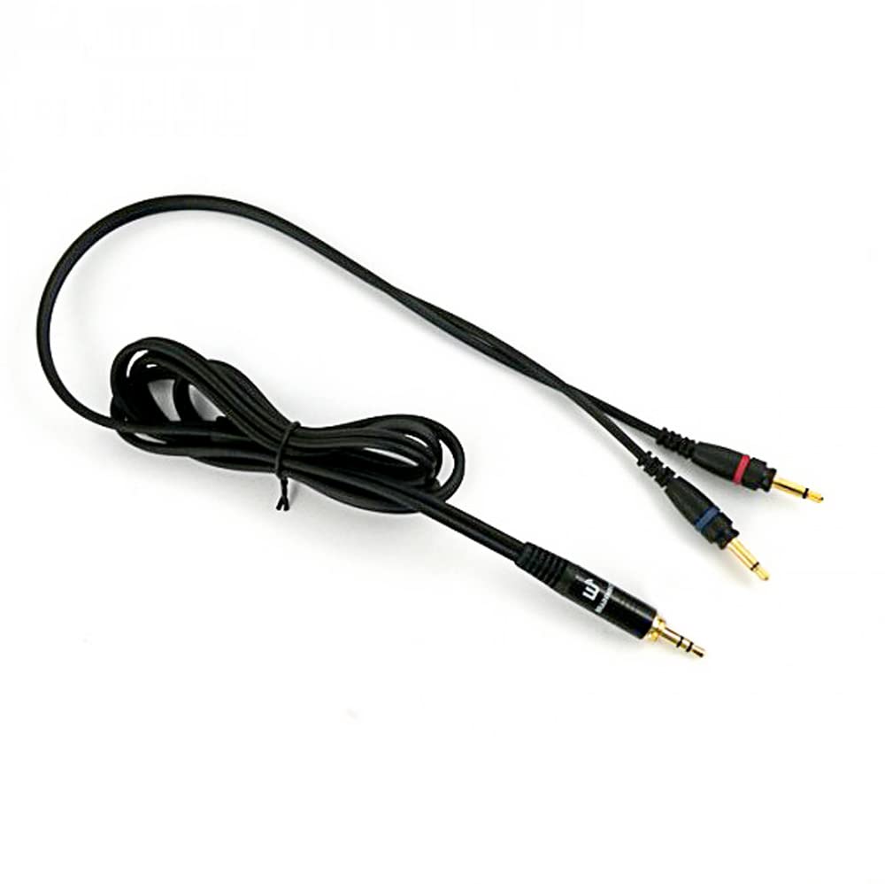 Replacement Headphone Audio Cable - 1.3 Meters - for Use HM5, NVX XPT100, Lindy HF100, HF110, Fischer Audio FA-003, Monoprice HR-5, HR-5C - (Black