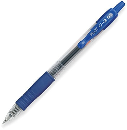 , G2 Premium Gel Roller Pens, Extra Fine Point 0.5 mm, Pack of 2, Blue