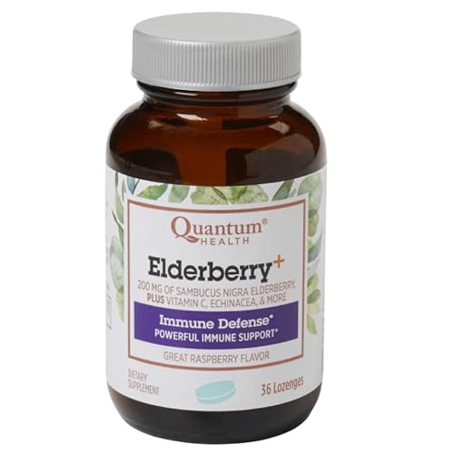 Health Elderberry+ Lozenges|Raspberry|Provides Powerful Immune Support|Formulated with Echinacea and Vitamin C|36 Count